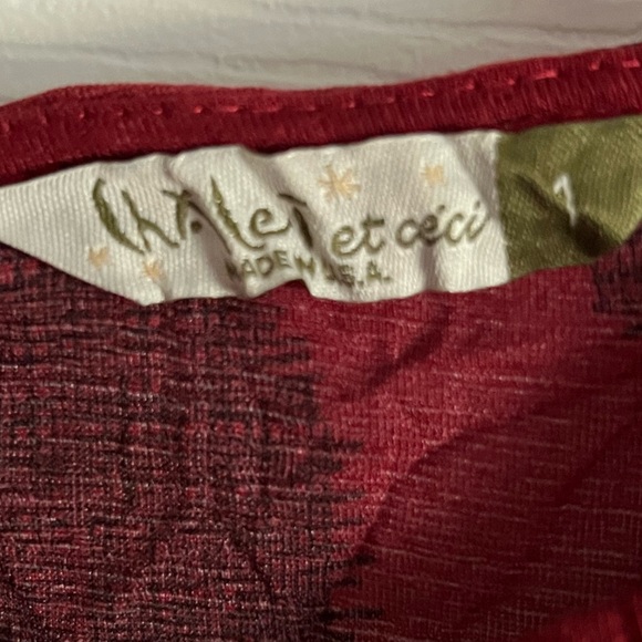 CHALET Contemporary Tunic Red/Black Sz 1 / M - Picture 2 of 3